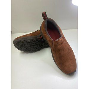 MERRELL CINNAMON NUBUCK SLIP ON PERFOMANCE CONFORTABLE JUNGLE MOC SHOES 7.5